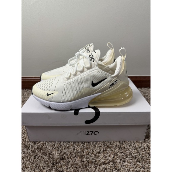 New Nike AIR MAX 270 Women's SAIL - BLACK - COCONUTMILK AH6789-124 Size 7